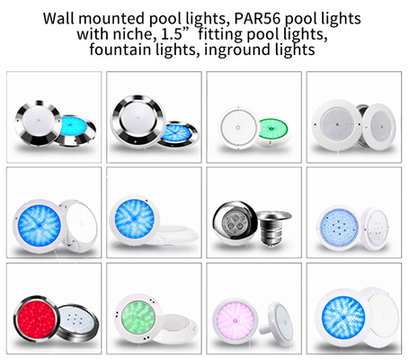 벽은 160MM 수영장 빛, 수지 채워진 RGB 주도하는 수영장 빛을 탑재했습니다